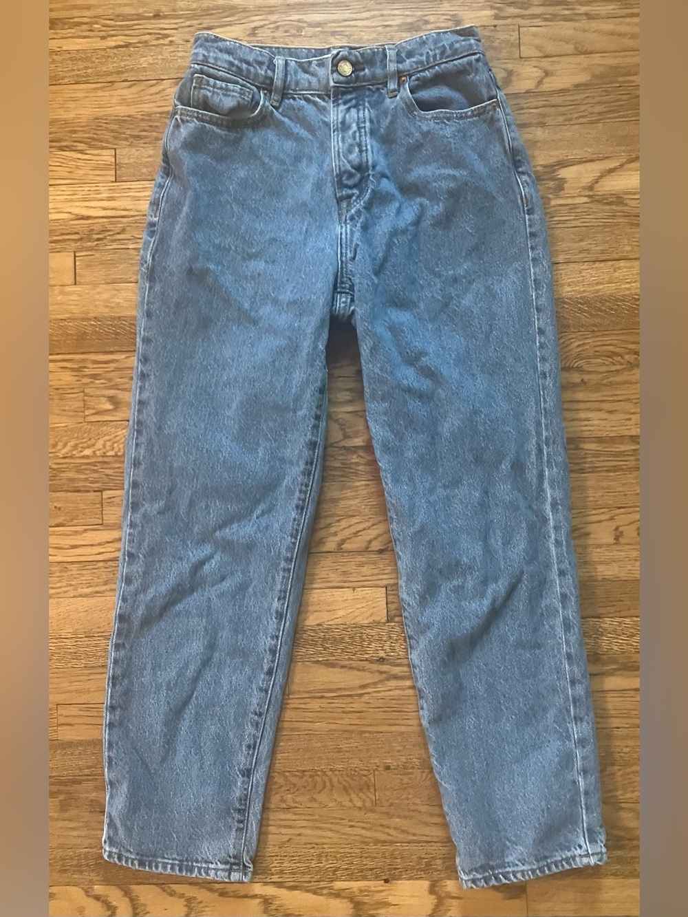 Pacsun High Rise Straight Jeans Button Fly Light Wash 24